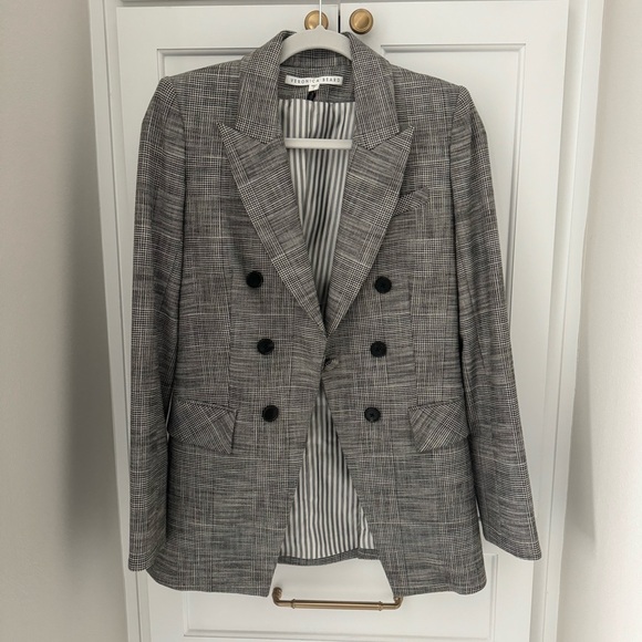 Veronica Beard Fortuna Check Dickey Jacket Blazer